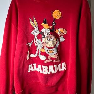 VINTAGE LOONY TOONS Alabama sports sweatshirt! All Sports!! Has stain! Has Stain